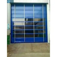 Industrial Wind Resistant Fabric Stacking PVC Door